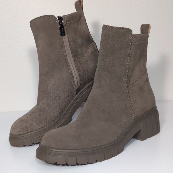 Blondo Prestly Waterproof Bootie Taupe Size 8.5 Side Zip Grey Tan - Picture 2 of 13